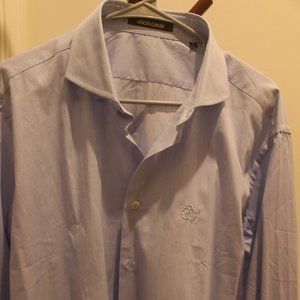 Roberto Cavalli luxury blue shirt 17.5 (44) NEW
